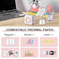 Miniatyrbild 4 av 5: Mini Pocket Sticker Printer, Bluetooth Wireless Portable Mobile Printer Machine Thermal Printer For Notes, Memo, Photo, Pocket Label Receipt Printer C option 3