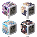 Miniatyrbild 3 av 4: Genshin Impact Anime Surrounding Mute Night Light Led Color Changing Function Cartoon Colorful Alarm Clock-a11