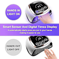 Miniatyrbilde 2 av 5: LED Neglelakk Lampe 168W Negleherdingslampe, LED Negletørker For Gelpolering Med Auto Sensor/4 Timerinnstillinger US