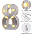 Miniatyrbillede 4 af 5: LED Marquee Bogstav Lys 26 Alfabet Lysende Bogstaver Skilt Perfekt Til Natlys Bryllup Fødselsdagsfest Julelampe Hjemmebar Dekoration B09 8