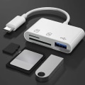 Miniatyrbild 3 av 4: Usb 2.0 Sd Card Reader Usb Type C Sd Tf Cf Card Docking Station Otg Adapter