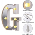 Miniatyrbillede 3 af 5: LED Marquee Bogstav Lys 26 Alfabet Lysende Bogstaver Skilt Perfekt Til Natlys Bryllup Fødselsdagsfest Julelampe Hjemmebar Dekoration B09 G