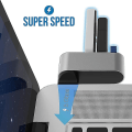 Miniatyrbild 4 av 4: Aluminum Alloy Rotating Usb3.0 Hub Splitter Usb Hub Splitter 3 Port Usb 3.0 Hub Extension Gray