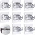 Curtain Rod Bracket No Drilling, 8 Pcs Adhesive Curtain Rod Hooks