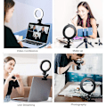 Miniatyrbilde 3 av 5: Videokonferansebelysning, 6,3-tommers Selfie Ring Light