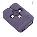 Pikkukuva 2 / 2: 4-in-1 Sisäänvedettävä USB-laturi Datakaapeli Puhelintelineellä, Type C Micro USB-kaapeli Purple