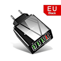 Miniatyrbilde 3 av 4: Bærbar Quick Charge 3.0 4-usb-porter 3.1a Reise Smart Adapter Telefonlader White EU Plug