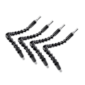 Miniatyrbild 1 av 2: 4pcs Flexible Drill Bit Extension Flexible Shaft Drill Bit Extension Screwdriver Bit Holder Flexible Screwdriver Extension For Drill Connector (black