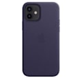 Miniatyrbillede 3 af 4: Læder Telefon Cover Til Iphone 12/12 Pro Læder Cover Med Magsafe Deep Violet