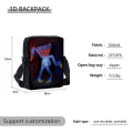 Miniatyrbilde 3 av 5: 3 stk. Poppy Playtime Ryggsekk & Matboks Barn Studenter Skolesekk, Matpose, Penal | Gamer Merchandise Only Backpack