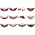 Pikkukuva 3 / 4: 1/12 kpl Halloween Pilailu Meikki Väliaikainen Tatuointi 12 piece set