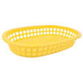 Miniatyrbillede 1 af 3: 100 stk./50 stk. Madkurv Oval Form Service Plastik Pommes Frites Fastfood Opbevaringsplader Til Restaurant Yellow 50 Pcs