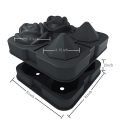 Miniatyrbillede 3 af 4: Isterningebakke, 2,5 tommer silikoneforme til isterninger, 2 hulrum Rose & 2 Diamant Isboldmaskine Black