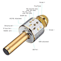 Miniatyrbild 5 av 5: Bluetooth Microphone Speaker Handheld Microphone Karaoke Mic Music Player Singing Recorder Blue