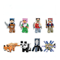 Miniatyrbild 1 av 4: Minecraft Building Blocks Minifigure Panda Hex Valerie My Guardian Assembled