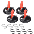 Miniatyrbild 1 av 3: Fong Set Of 4 Suction Cup Hooks - With 8 S Hooks - For Home, Workshop, Camping - Suitable For Connecting Blinds, Clothes Lines, Etc.