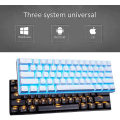 Miniatyrbilde 4 av 4: Gaming Tastatur, Rk61 Dual-mode Bluetooth Mekanisk Tastatur (kablet / Trådløs), Med LED Bakgrunnsbelysning, Standby i 360 Timer, For Datamaskin, Mobiltelefon