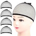 Miniatyrbild 1 av 5: Wig Cap, 4pcs Black Mesh Wig Cap Net, Closed End Hair Mesh Net Wig Caps, Liner Weaving Caps For Women, Men, Kids