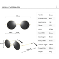 Miniatyrbillede 4 af 5: Vintage Runde John Lennon Polariserende Solbriller Til Mænd Kvinder Cirkel Hippie Solbriller Black Lens-gold Frame