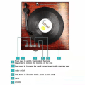 Miniatyrbild 4 av 4: Retro Gramophone Bluetooth Audio Pluggable Tf Card U Disk Multi-channel Radio Speaker