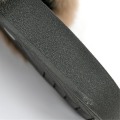 Miniatyrbilde 5 av 5: Myke slippers i imitert pels for kvinner, komfortable sandaler med åpen tå og fleece KHAKI 38