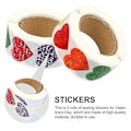 Miniatyrbild 2 av 3: 2 Rolls Valentine's Day Sealing Stickers Self-adhesive Heart Shape Labels