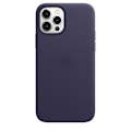 Miniatyrbillede 4 af 4: Læder Telefon Cover Til Iphone 12/12 Pro Læder Cover Med Magsafe Deep Violet