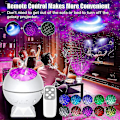Miniatyrbild 3 av 5: Led Galaxy Star Moon Cloud Projector Night Light Starry Ocean Wave Lamp W Remote