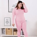 Miniatyrbillede 1 af 4: Nye Langærmede Dame Termoundertrøjer i Store Størrelser Efterår Dame Termoundertrøjer Ensfarvet Varmt Dame Termoundertøj 3xl 4xl 5xl Tøj
