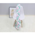 Miniatyrbild 3 av 4: Bed Border,baby Bumper Bed Snake Baby Bed Bumper Weaving Edge Protection Head Protection Decoration For Crib Cot(grey,100cm) White*Green*Pink 100cm