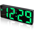 Miniatyrbild 1 av 4: Digital Alarm Clock, Large Led Display, Mirror Surface Clock  And Brightness Adjustable Usb Charging Connection Alarm Clock For Bedroom, Offices
