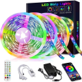Miniatyrbilde 1 av 5: LED Strip Lys 15m Fargeskiftende Musikk Synkronisering LED Lysstripe Med Bluetooth App Og Fjernkontroll(eu)
