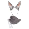 Miniatyrbild 4 av 4: Rabbit Ear Head, Tail Set Plush Halloween Christmas Role Play Accessories Black