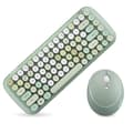 Mofii Wireless Mini Candy Keyboard Mouse Combo Set Mix Color 2.4g Green