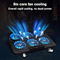 Miniatyrbild 3 av 4: Notebook Computer Cooling Pad, Notebook Computer Radiator With 6 Quiet Led Fans (for Cooling Fan Holders For Notebook Computers Under 18 Inches), Ultr Black gold luxury