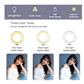 Miniatyrbillede 2 af 5: 16 cm 6 tommer Ring Light med Tripod Stativ USB Opladning Selfie LED Lampe