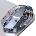 Miniatyrbild 1 av 4: Wireless Gaming Mouse Rgb Backlit, Rechargeable, 6 Programmable Buttons Gray silver