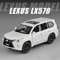 Pikkukuva 1 / 5: 1:32 Leluauto Erinomainen Laatu Lx570 Maastoauto Metalliauto Lelu Seosauto white