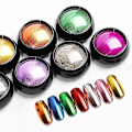 Miniatyrbillede 4 af 4: Dippepulver Krom Spejl Glitter - Pigment til Negle 3