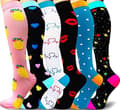Compression Socks For Women & Men Circulation 6 Pairs For Athletic Running Cycling set1 S M