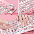 Miniatyrbild 3 av 4: Retro Mechanical Gaming Keyboard 104 Key-led Backlit Keyboard Mechanical blue