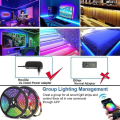 Miniatyrbilde 2 av 4: LED-lysstripe, 5 meter RGB-båndlys, Bluetooth-kontroll, 40-knappers fjernkontroll, Musikk-synkronisering