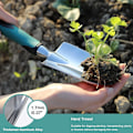 Miniatyrbillede 3 af 5: 3-delt havesætsæt, havesætsæt lavet af rustfrit stål, havesætsæt, håndspartel, plantespade, rive