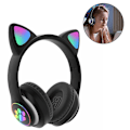 Pikkukuva 2 / 4: Langattomat kissankorva kuulokkeet, LED-valolla varustetut Bluetooth-kuulokkeet Black