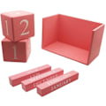 Miniatyrbillede 3 af 4: Træ Skrivebordsblok Kalender - Evighedsblok Måned Dato Display Hjemmekontor Dekoration, 15,5 x 9,9 x 7,4 cm Pink