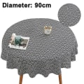 Miniatyrbild 1 av 3: Round Shape Tablecloth Wrinkle Free Anti-fading Tablecloths Outdoor Wave pattern 90 cm in diameter