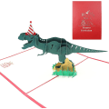 Pikkukuva 1 / 4: 3D Dinosaur Pop Up -syntymäpäiväkortti, 3D Pop Up -syntymäpäiväkortit kirjekuorella, 3D Dinosaur -onnittelukortti, käsintehdyt Hyvää syntymäpäivää Pop Up -kortit, siunaus Ca