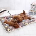 Miniatyrbild 2 av 3: Puppy Pet Blanket Cat Dog Bed Mattress Kennel Cosy Soft Warm Crate Mat Multicolor Footprint 69 x 52cm