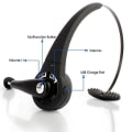 Miniatyrbilde 2 av 4: Trådløst headset for lastebilsjåfører med støydemping, over-øre Bluetooth-hodetelefoner med ladestasjon Black