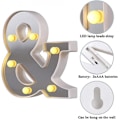 Miniatyrbillede 5 af 5: LED Marquee Bogstav Lys 26 Alfabet Lysende Bogstaver Skilt Perfekt Til Natlys Bryllup Fødselsdagsfest Julelampe Hjemmebar Dekoration B09 Symbol